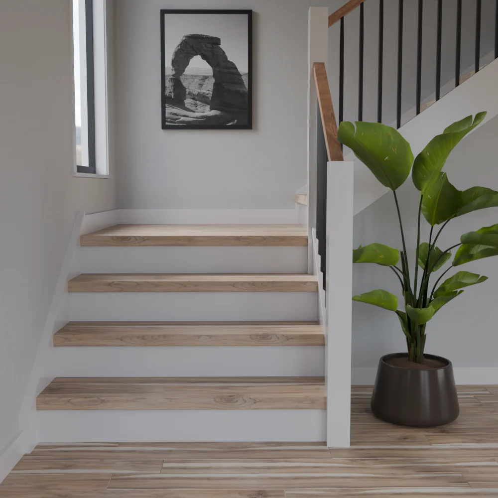 Royal Hampton Hickory 48 in Length Square Retro Fit Tread - Image 2