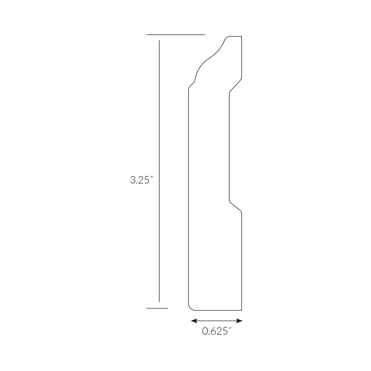 Uptown Loft Ash 3.25 in wide x 7.5 ft Length Baseboard - Image 2